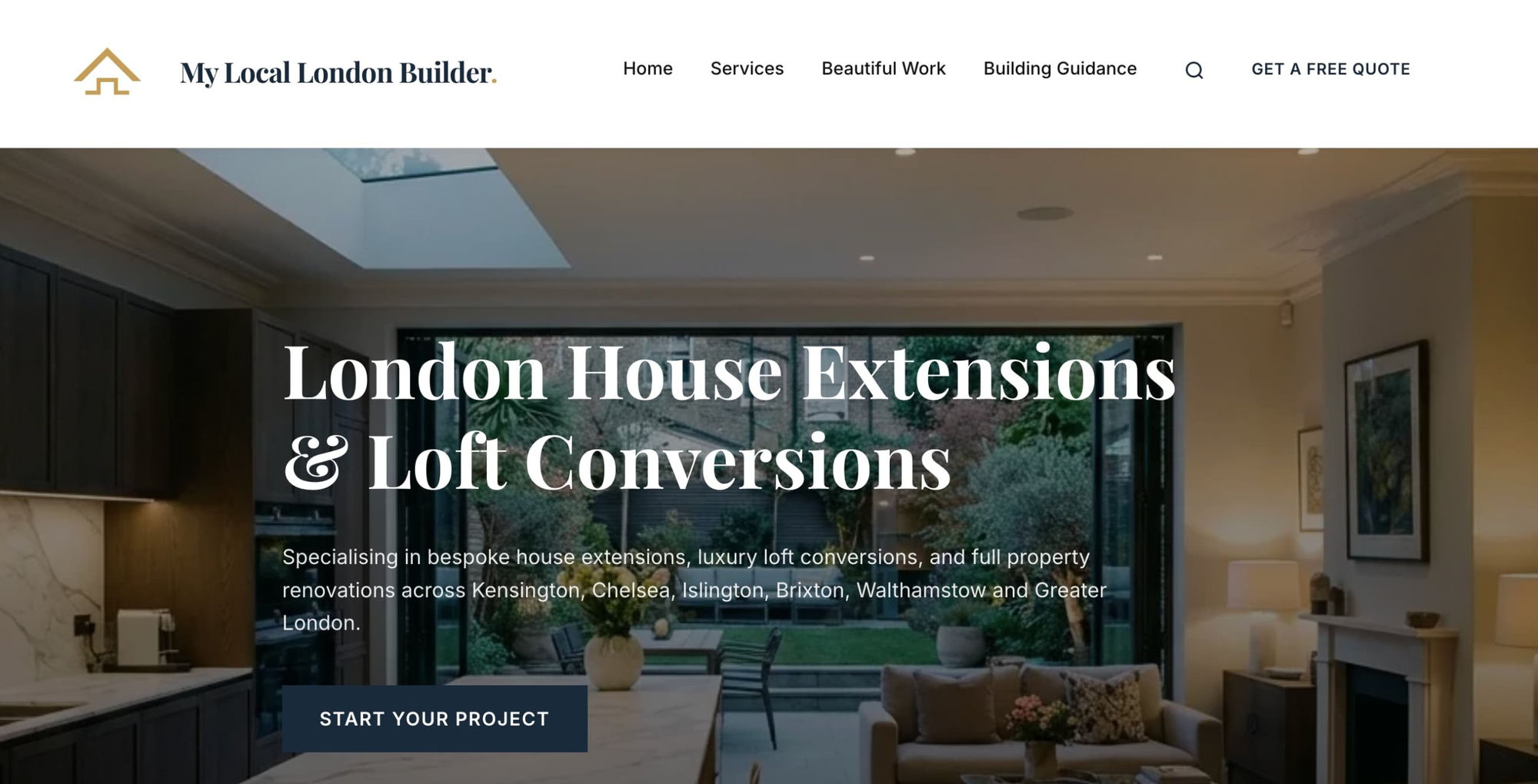 My Local London Builder website